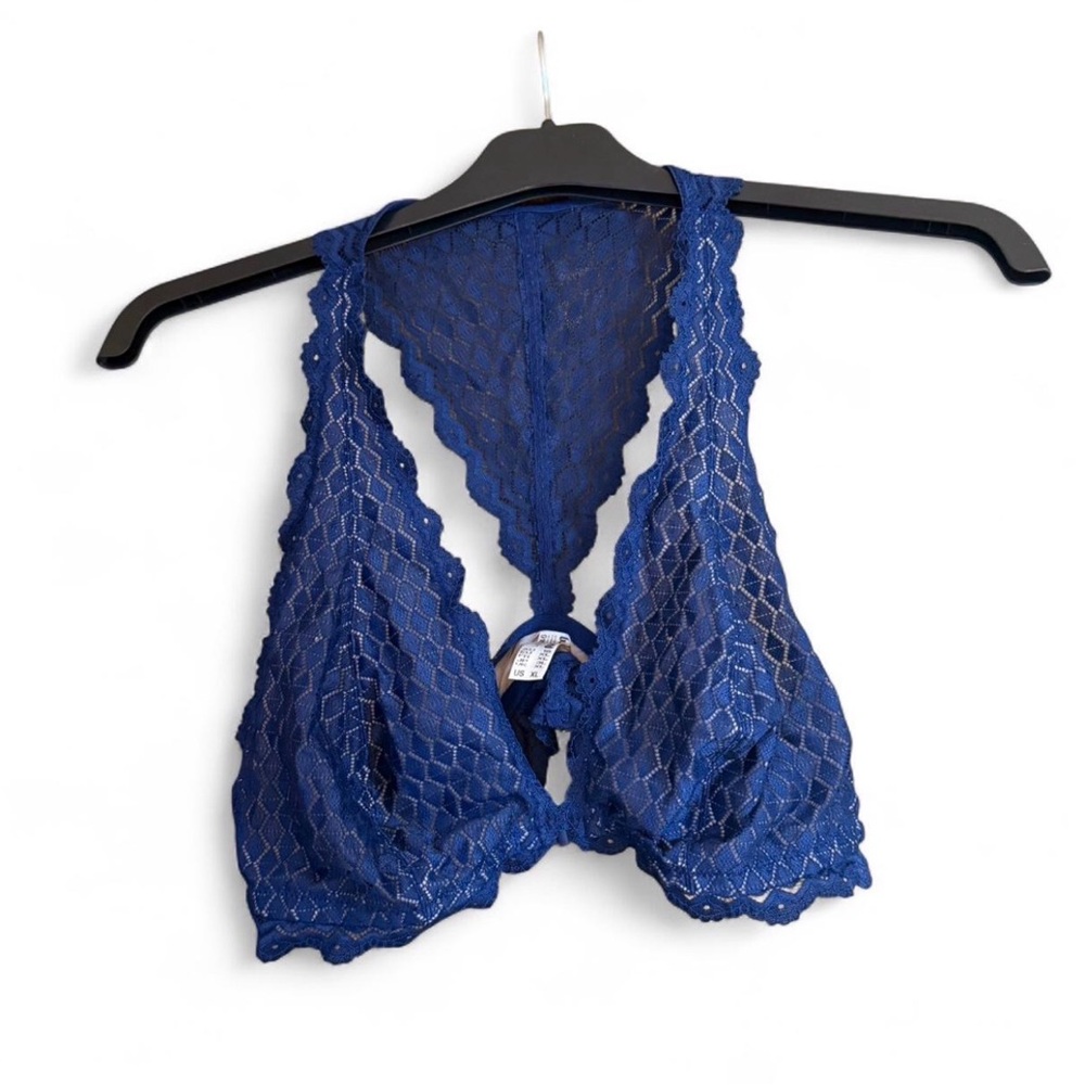 Lace front clasp racerback bra bralette